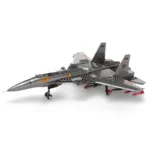 A gray toy jet with red accents and the number 551 is visible.
