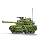 A green toy tank with a long barrel, a red star, and the text "CH137" is displayed.