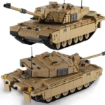 Two tan toy tanks are displayed, one above the other, with black treads and a number 40 on the side.
