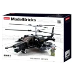 A black toy helicopter and a pilot figure are displayed on the box.