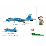 A blue toy airplane, a smaller version of the same plane, a toy soldier, and a green toy crocodile are displayed.