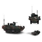 Three toy military vehicles with camouflage patterns are displayed.