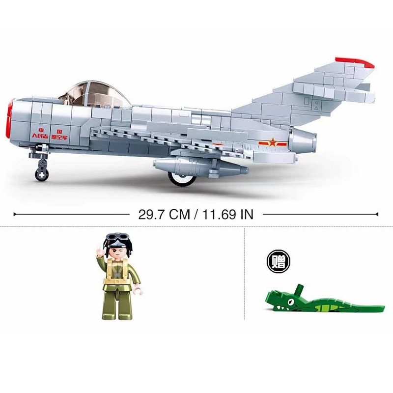 Military Fighter MIG 15 BIS War Aircraft Model SWAT Airplane War-plane Building Blocks Soldiers Bricks Classic Kids Toys Boys